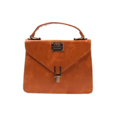 Denri Aurora Handbag | Mini Shoulder & Sling bag | Hand-stitched Leather, Metal Lock Stitch