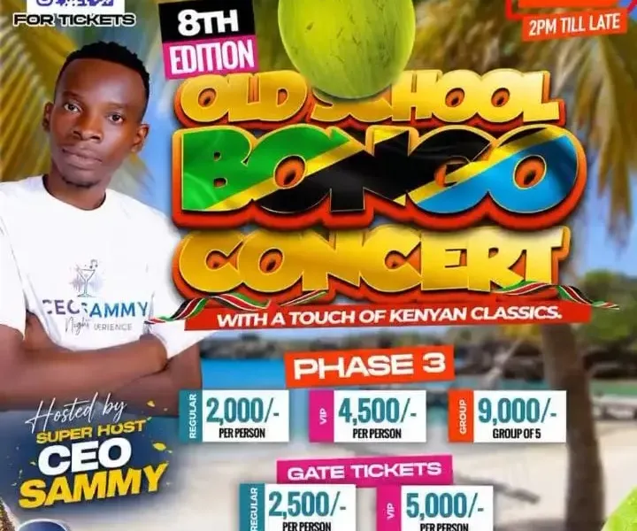 8th Edition of the Old School Bongo Concert (with a touch of Kenyan Classics)