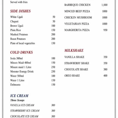 Comprehensive Cavallino Menu