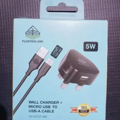 Generic 1.0A Wall Charger with Micro-USB Cable Kit (Model: FA-KIT07-MB)