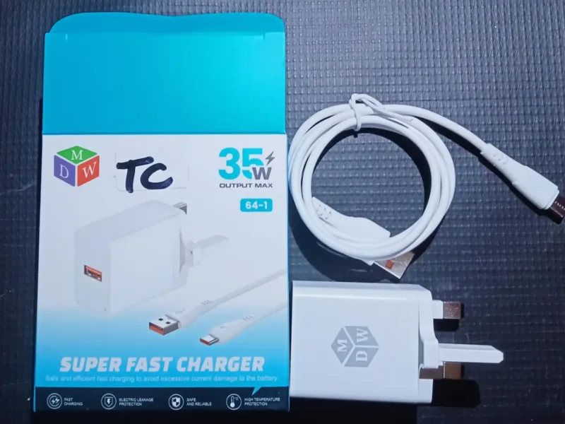Generic MDW Fast Wall Charger Set (UK Plug Type with USB Cable)