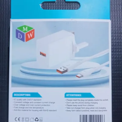 Generic MDW Fast Wall Charger Set (UK Plug Type with USB Cable)
