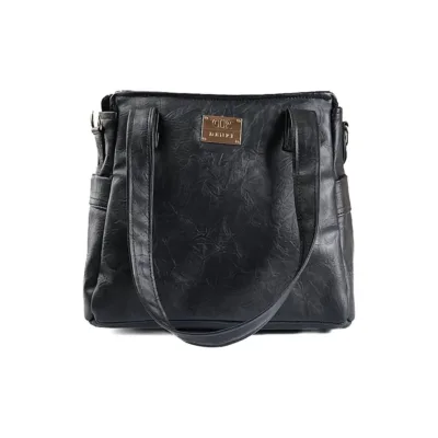 Denri Cathy Handbag | Tote-Shoulder Bag | Vegan Leather with Ankara Fabric
