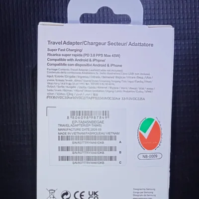 Samsung 45W Power Adapter Super Fast Charger Model EP_T4510 EP_TA845