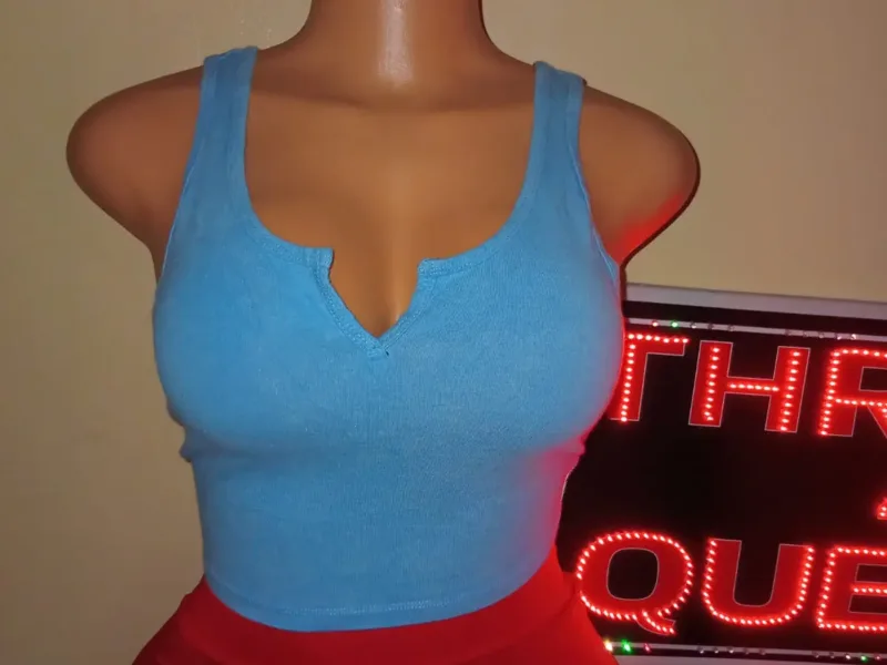 Classic Blue Crop Top
