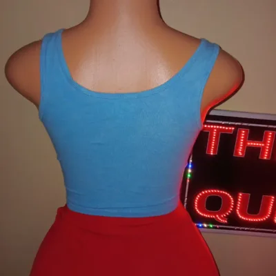 Classic Blue Crop Top