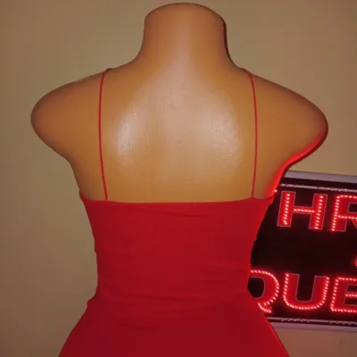 Vibrant Red Cami Crop Top