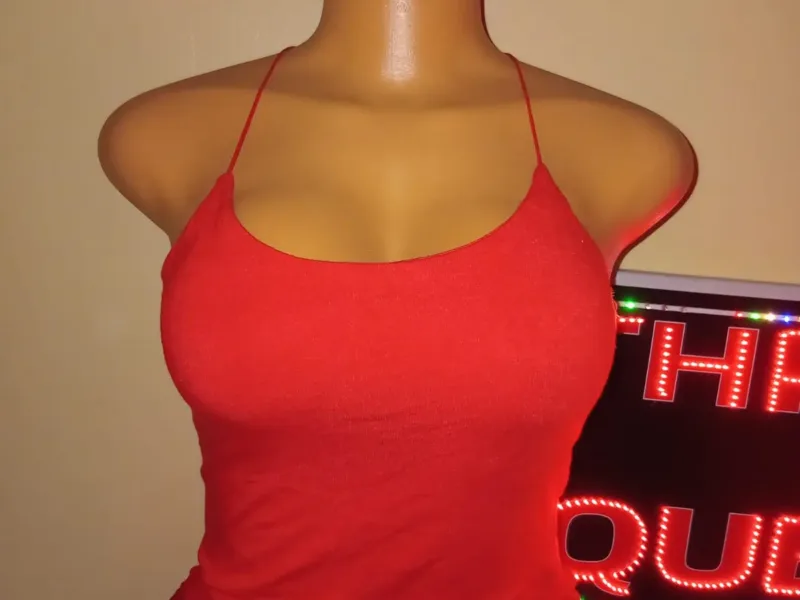 Vibrant Red Cami Crop Top