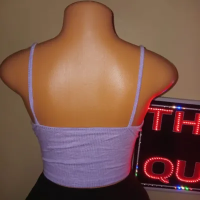 Neon Lime Spaghetti Strap Crop Top