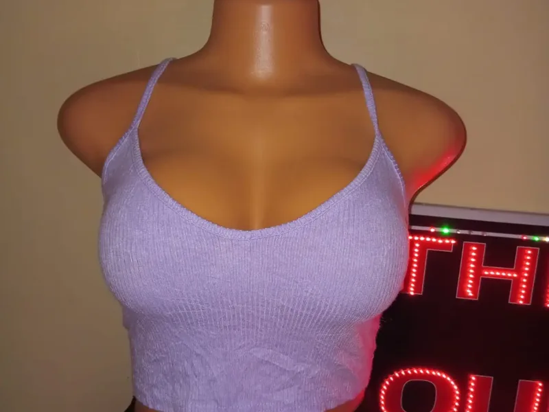 Neon Lime Spaghetti Strap Crop Top
