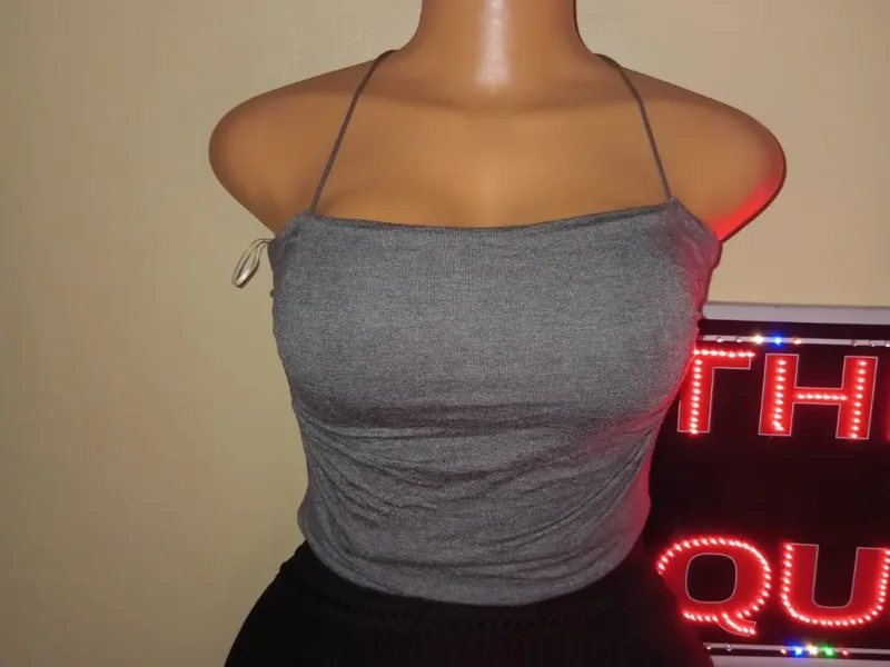 Heather Grey Spaghetti Strap Cami Top