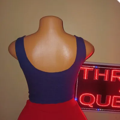 Navy Blue Fitted Tank Top