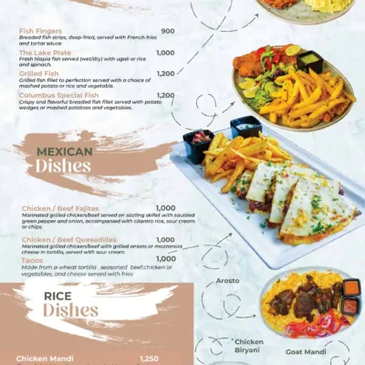 Our Comprehensive Menu Part 1