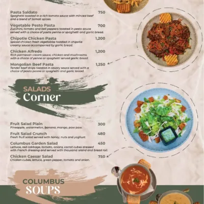 Our Comprehensive Menu Part 1