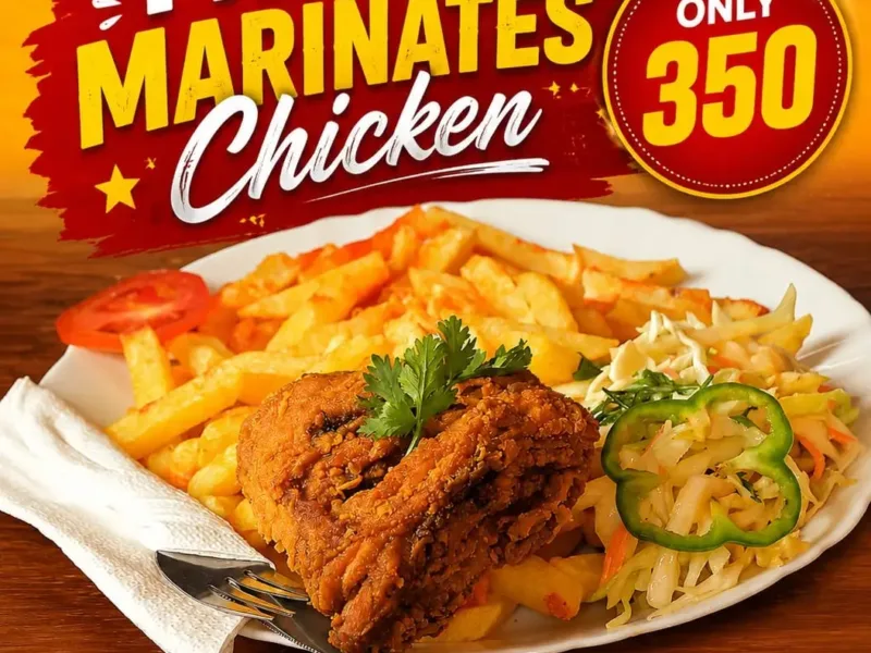 Fries & Marinated Chicken
